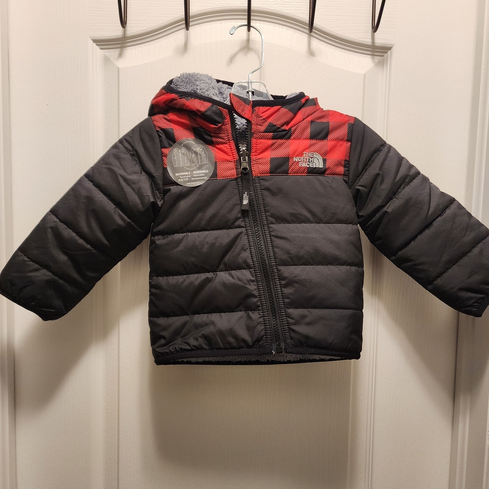 The North Face Red and Black Plaid Jacket